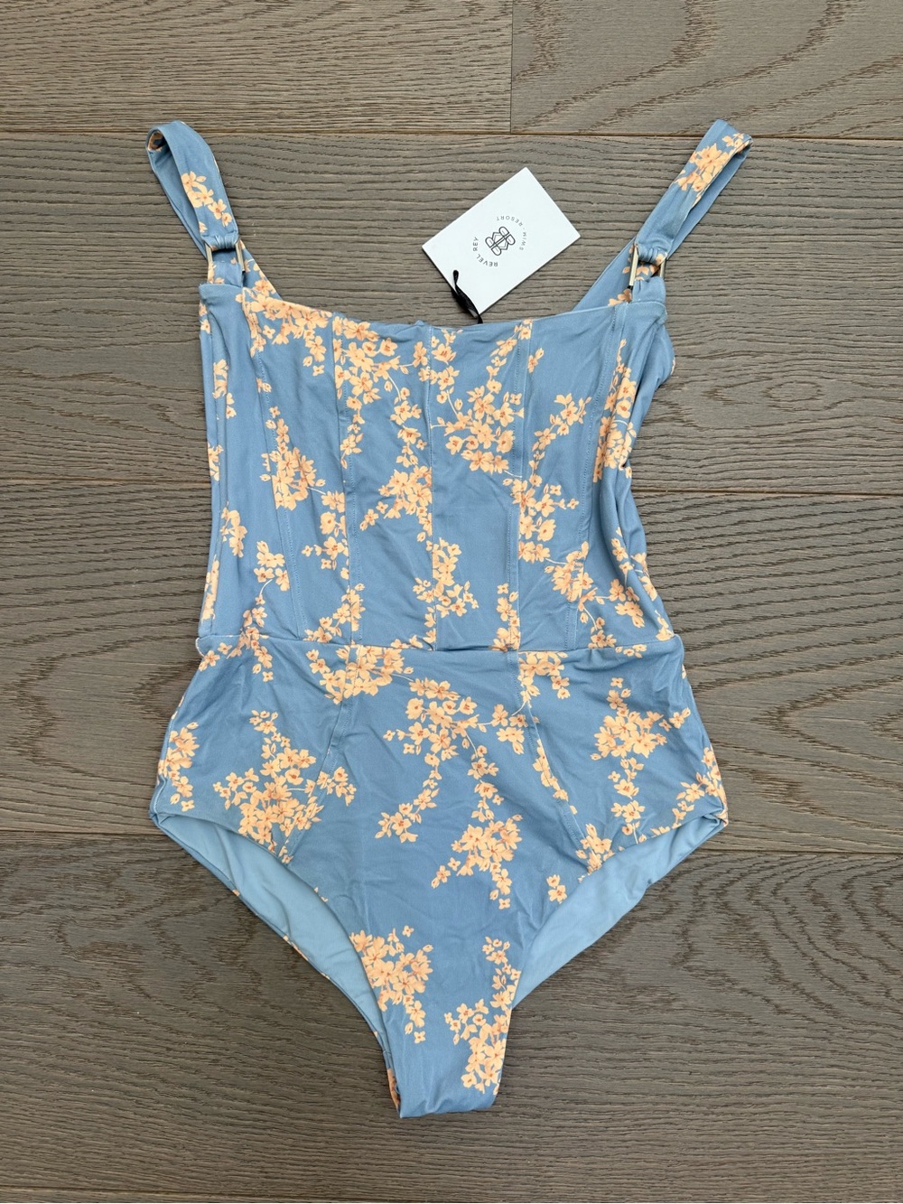 Revel Rey Blue Botanical Hunter One-Piece Swimsuit - Picture 16 of 16